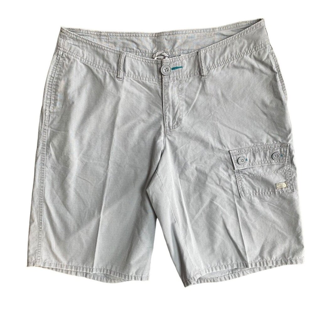 The North Face Shorts Womens 14 Long Ripstop Cotton Gray 36x11